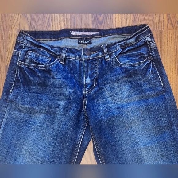 Mens colours of the world Jeans size 32x27 dark wash wide boot - Picture 5 of 8